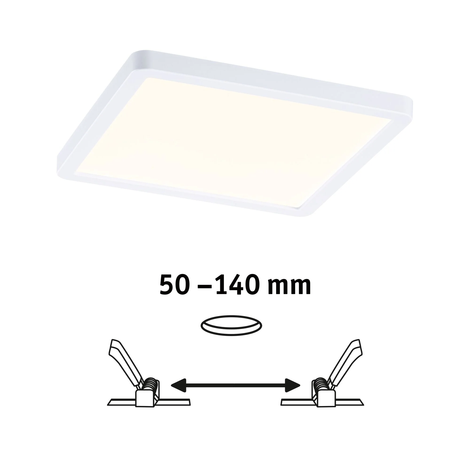 VariFit Areo IP44 eckig 175x175mm 13W 1200lm 3000K Weiß - Image 3