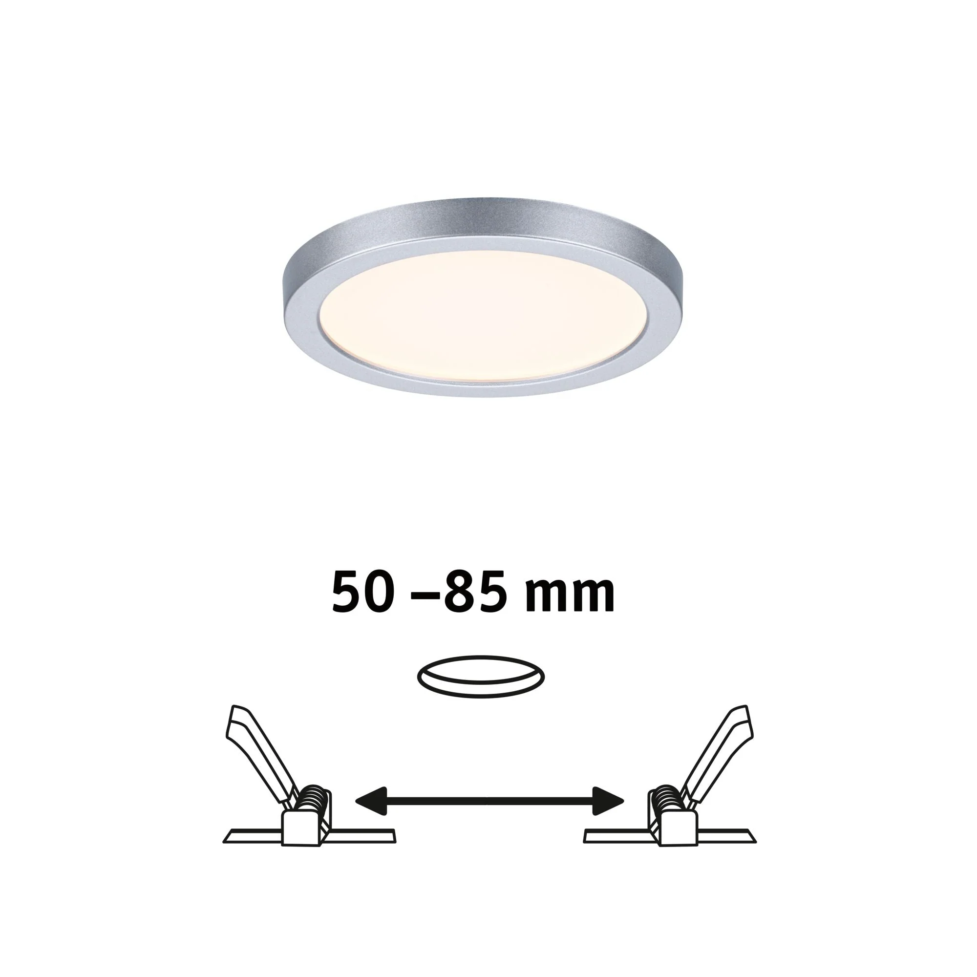 VariFit Areo IP44 rund 118mm 6,5W 550lm 3000K Chrom matt - Image 2