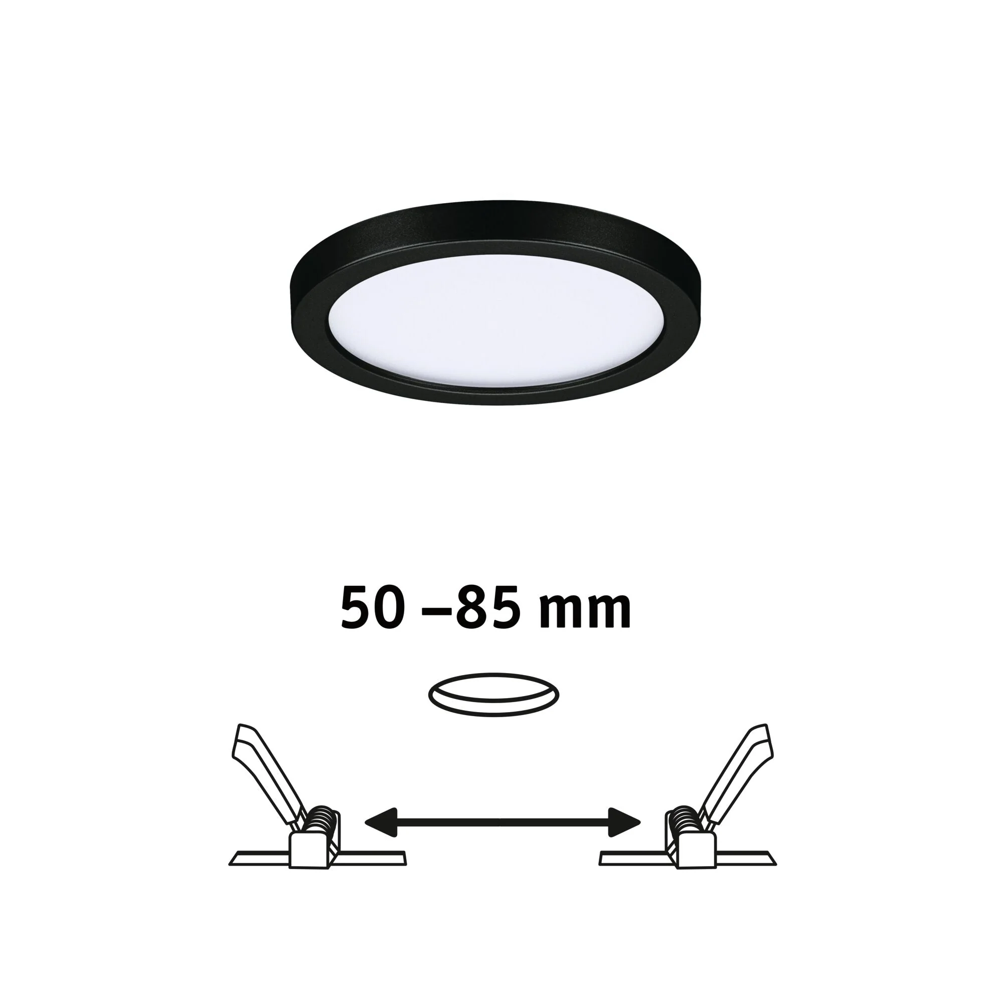 VariFit Areo IP44 rund 118mm 6,5W 550lm 4000K Schwarz - Image 2