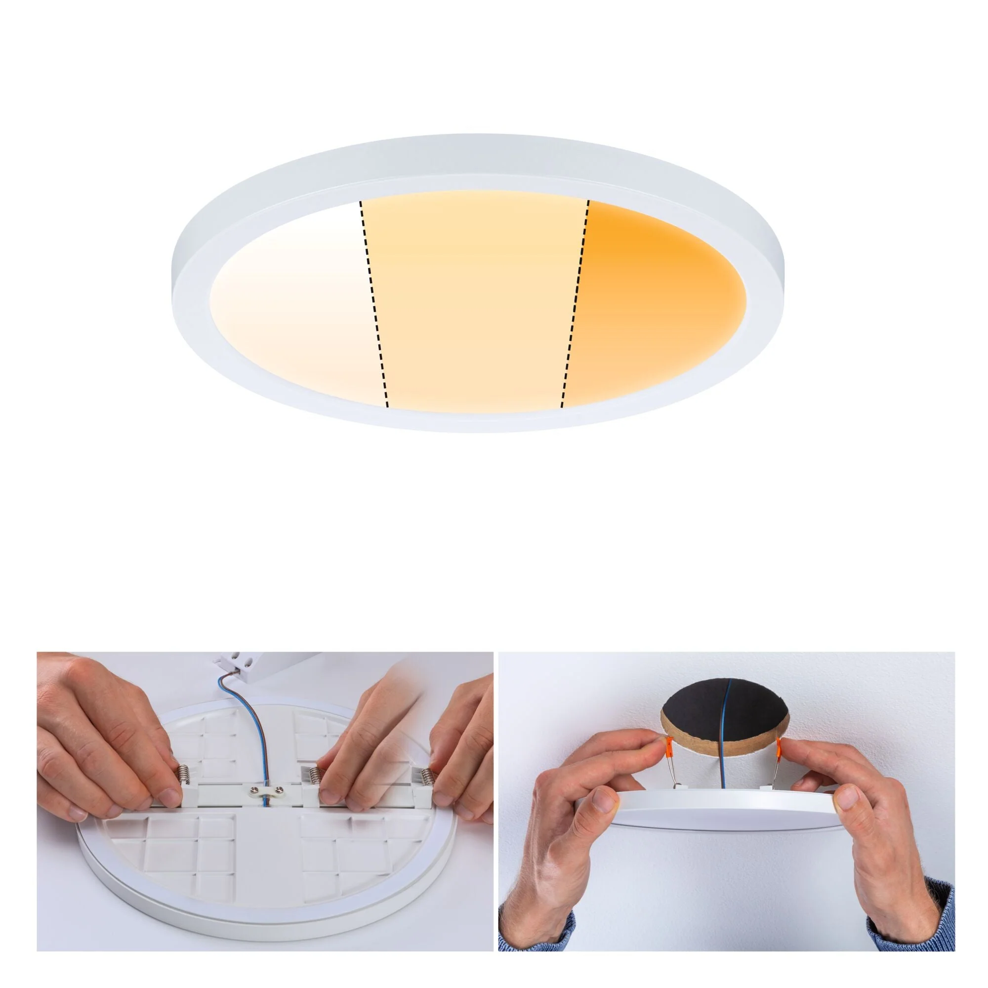 VariFit Areo IP44 rund 175mm 13W 1200lm 3 Step Dim to warm Weiß matt dimmbar - Image 2