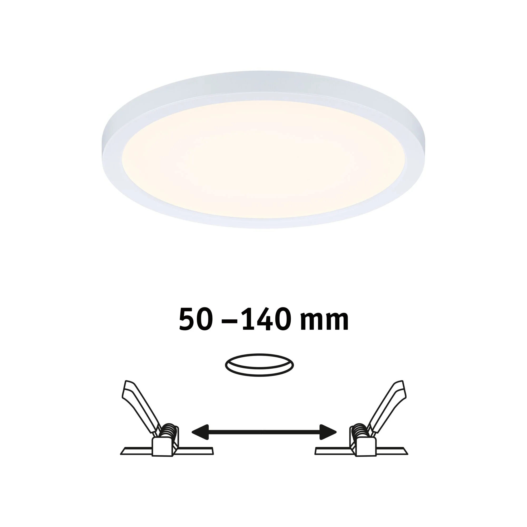VariFit Areo IP44 rund 175mm 13W 1200lm 3 Step Dim to warm Weiß matt dimmbar - Image 3