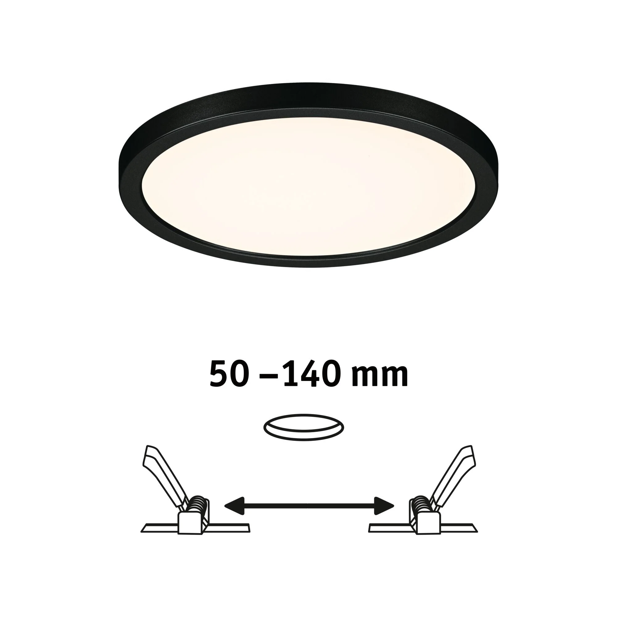 VariFit Areo IP44 rund 175mm 13W 1300lm 3000K Schwarz - Image 2