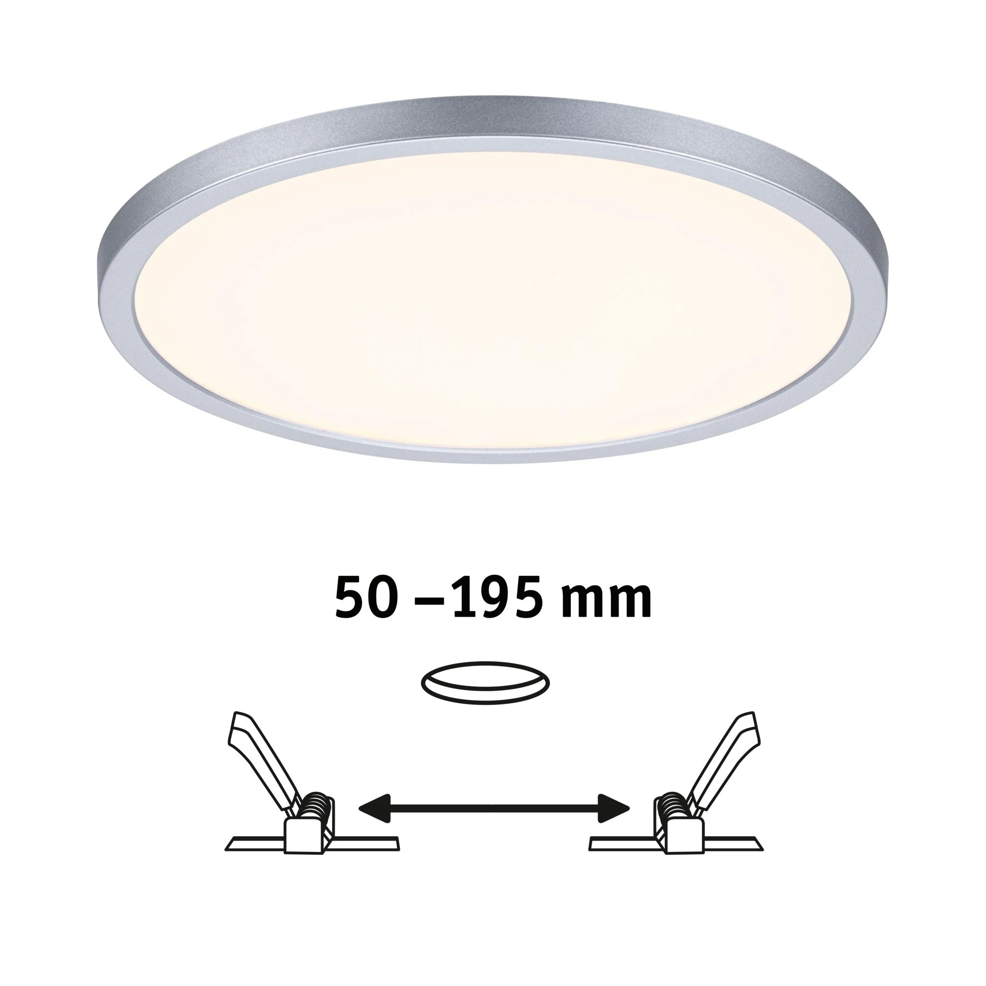 VariFit Areo IP44 rund 230mm 16W 1400lm 3000K Chrom dimmbar - Image 3