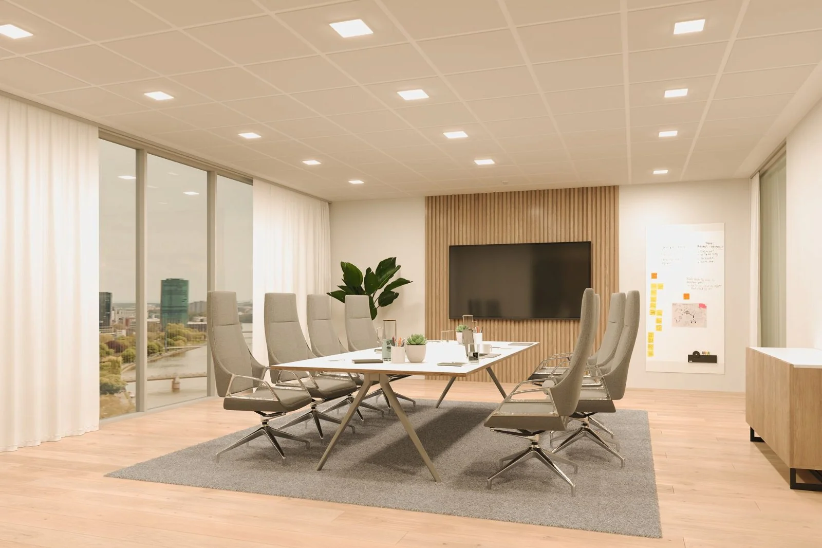 VariFit LED Einbaupanel Veluna Edge IP44 eckig 200x200mm 1400lm Tunable White Weiß dimmbar Deckeneinbauleuchte - Image 5
