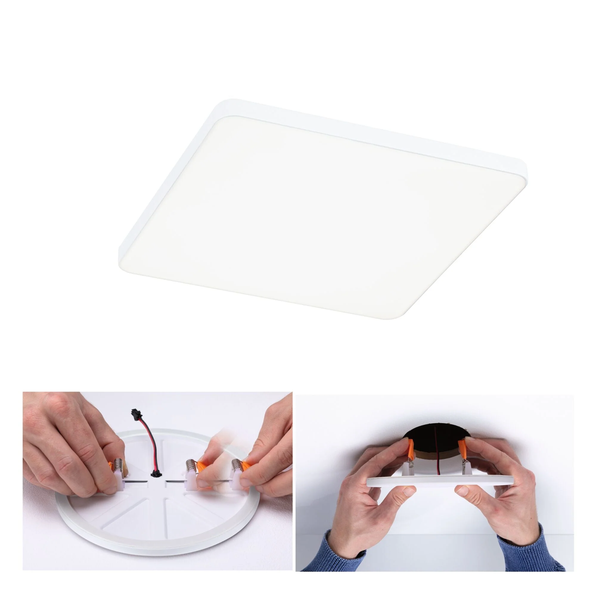 VariFit Veluna Edge IP44 eckig 160x160mm 12W 1100lm 4000K Weiß