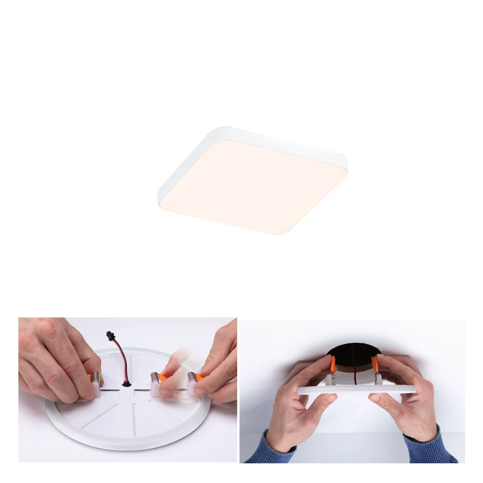 VariFit Veluna Edge IP44 eckig 90x90mm 6W 450lm 3000K Weiß dimmbar