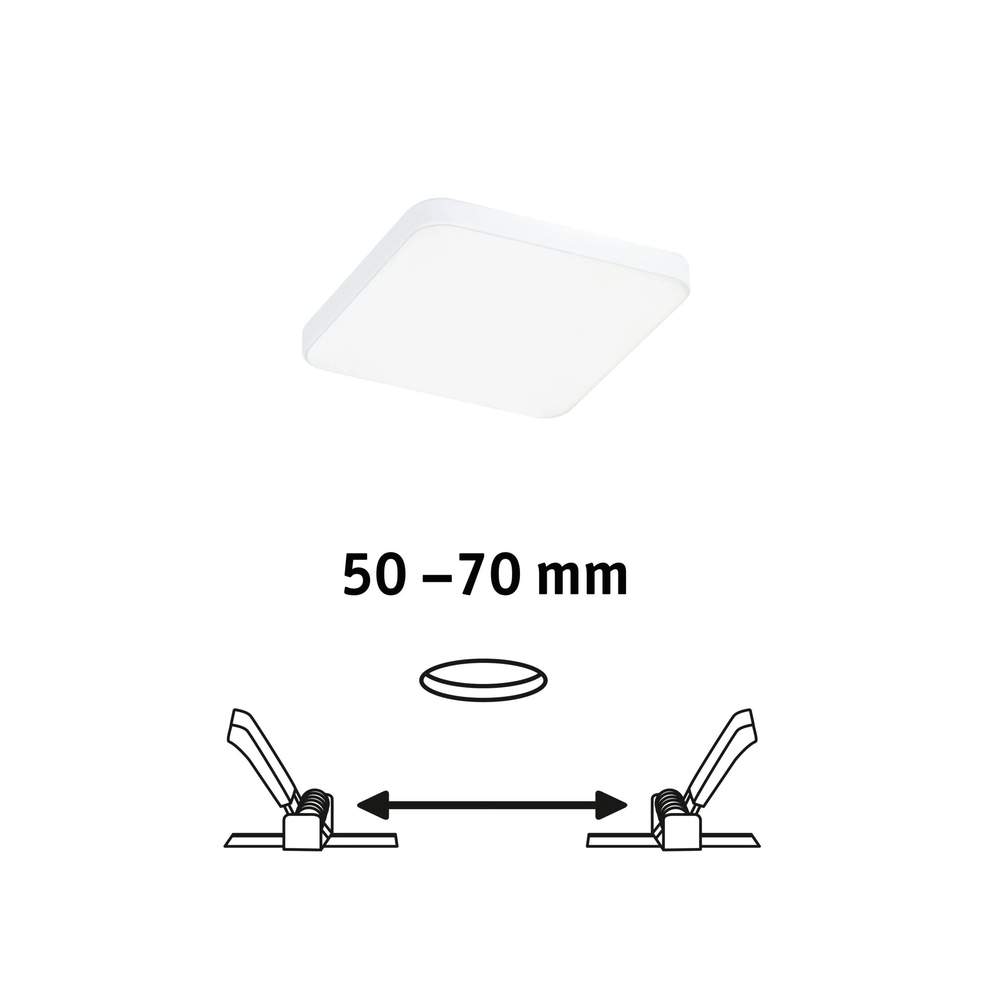 VariFit Veluna Edge IP44 eckig 90x90mm 6W 500lm 4000K Weiß - Image 2