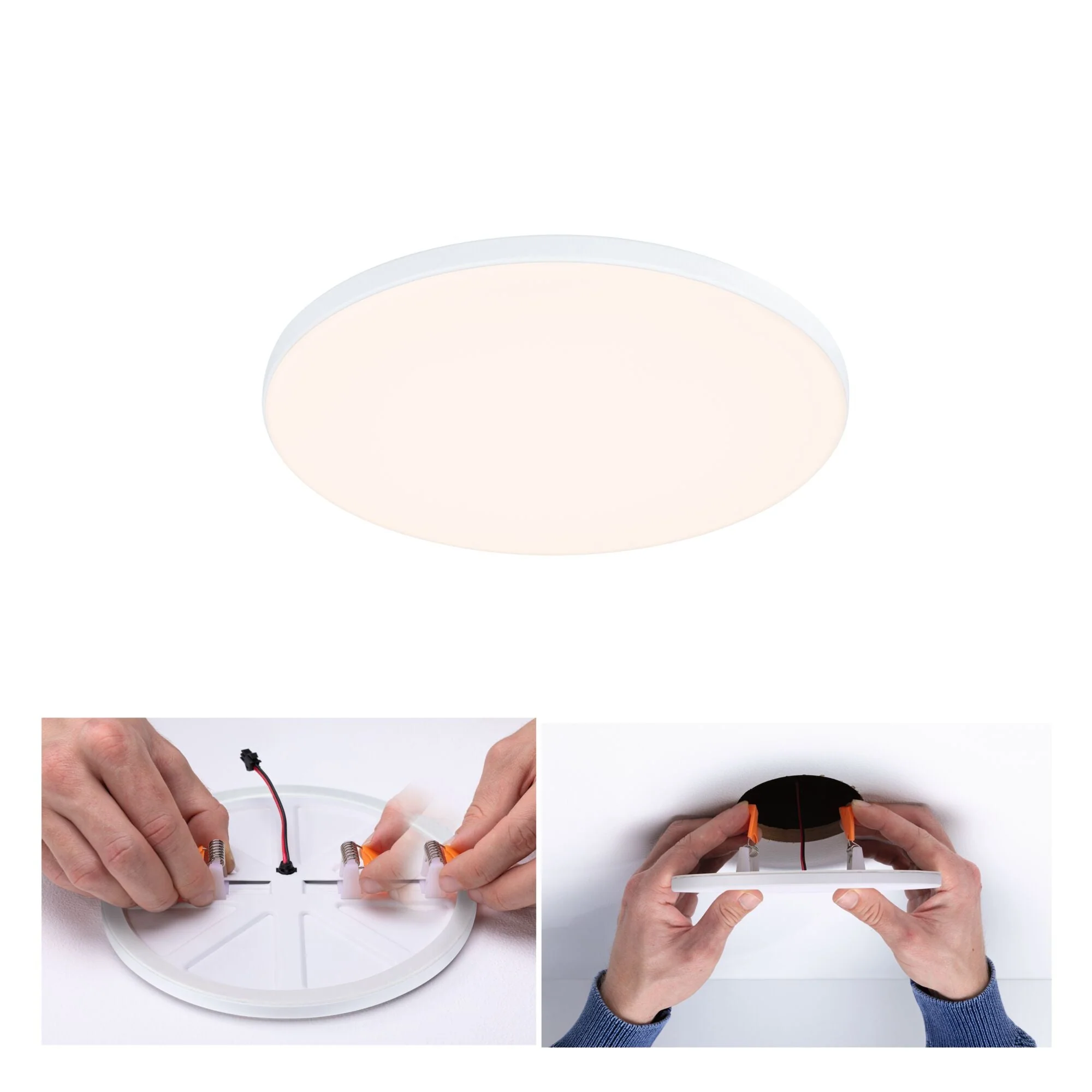 VariFit Veluna Edge IP44 rund 160mm 12W 1100lm 3000K Weiß
