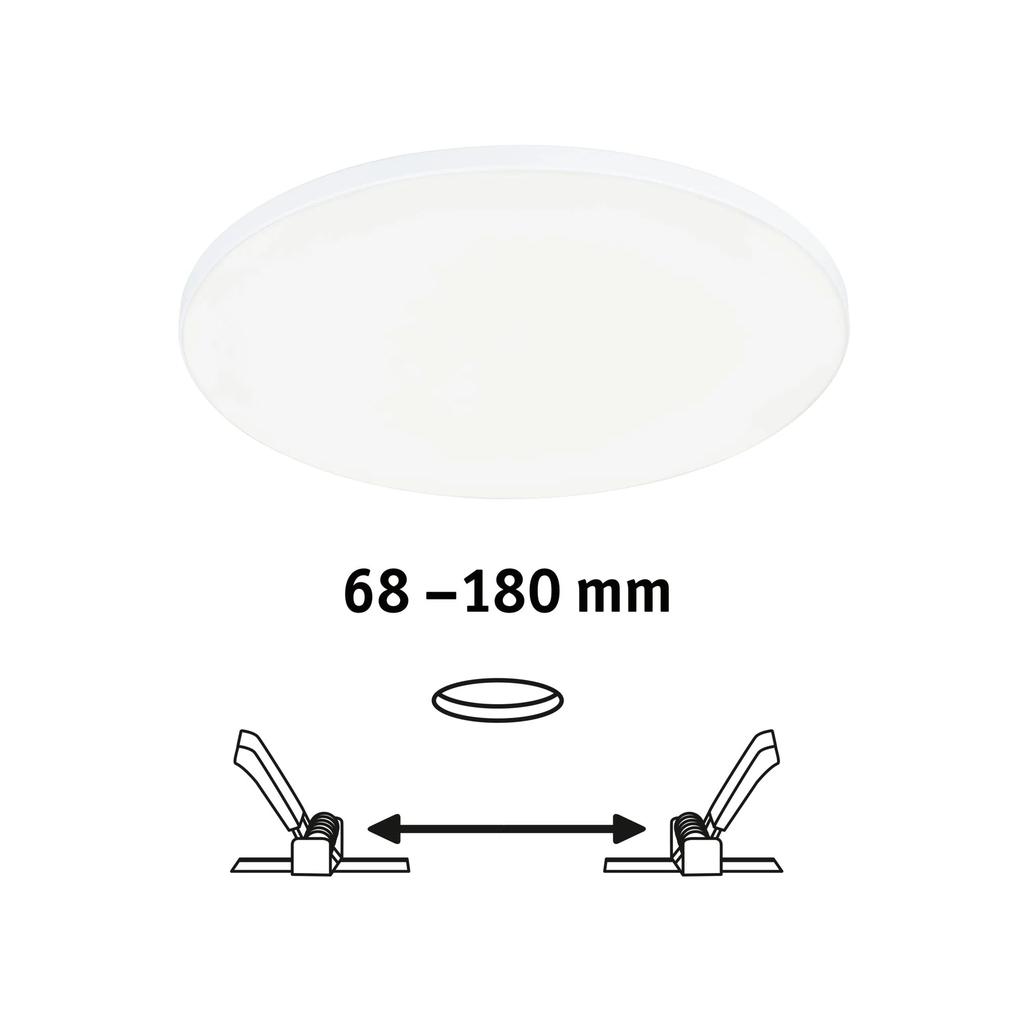 VariFit Veluna Edge IP44 rund 200mm 17W 1500lm 4000K Weiß dimmbar - Image 2