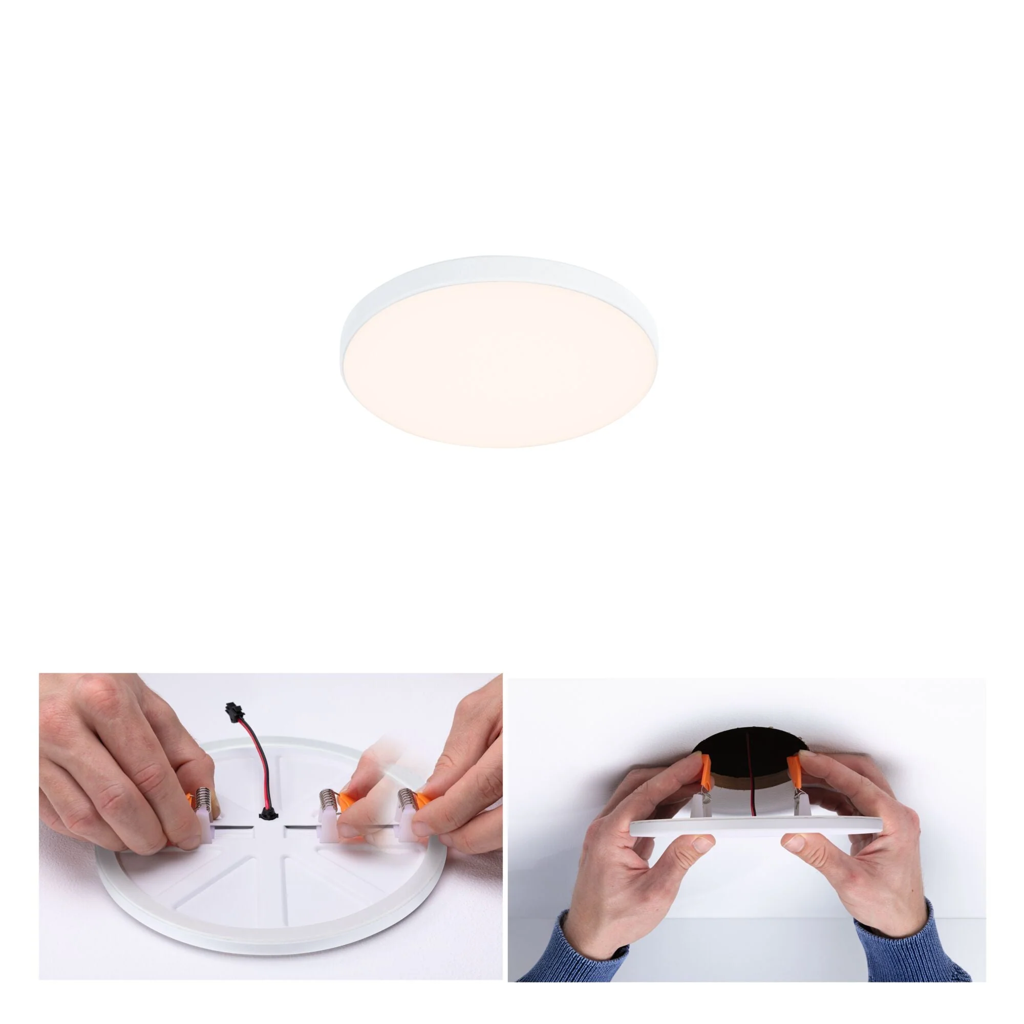 VariFit Veluna Edge IP44 rund 90mm 6W 450lm 3000K Weiß