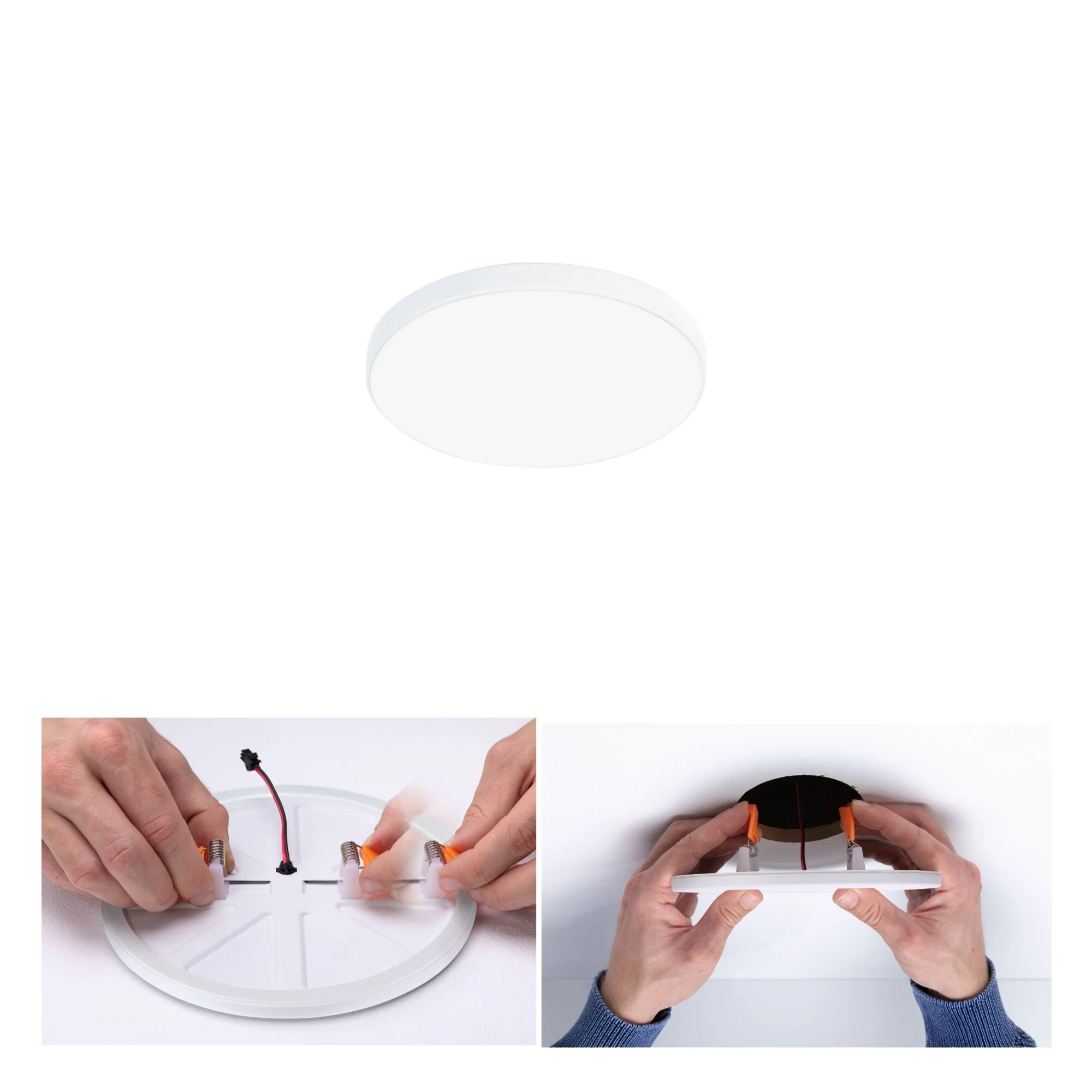 VariFit Veluna Edge IP44 rund 90mm 6W 500lm 4000K Weiß