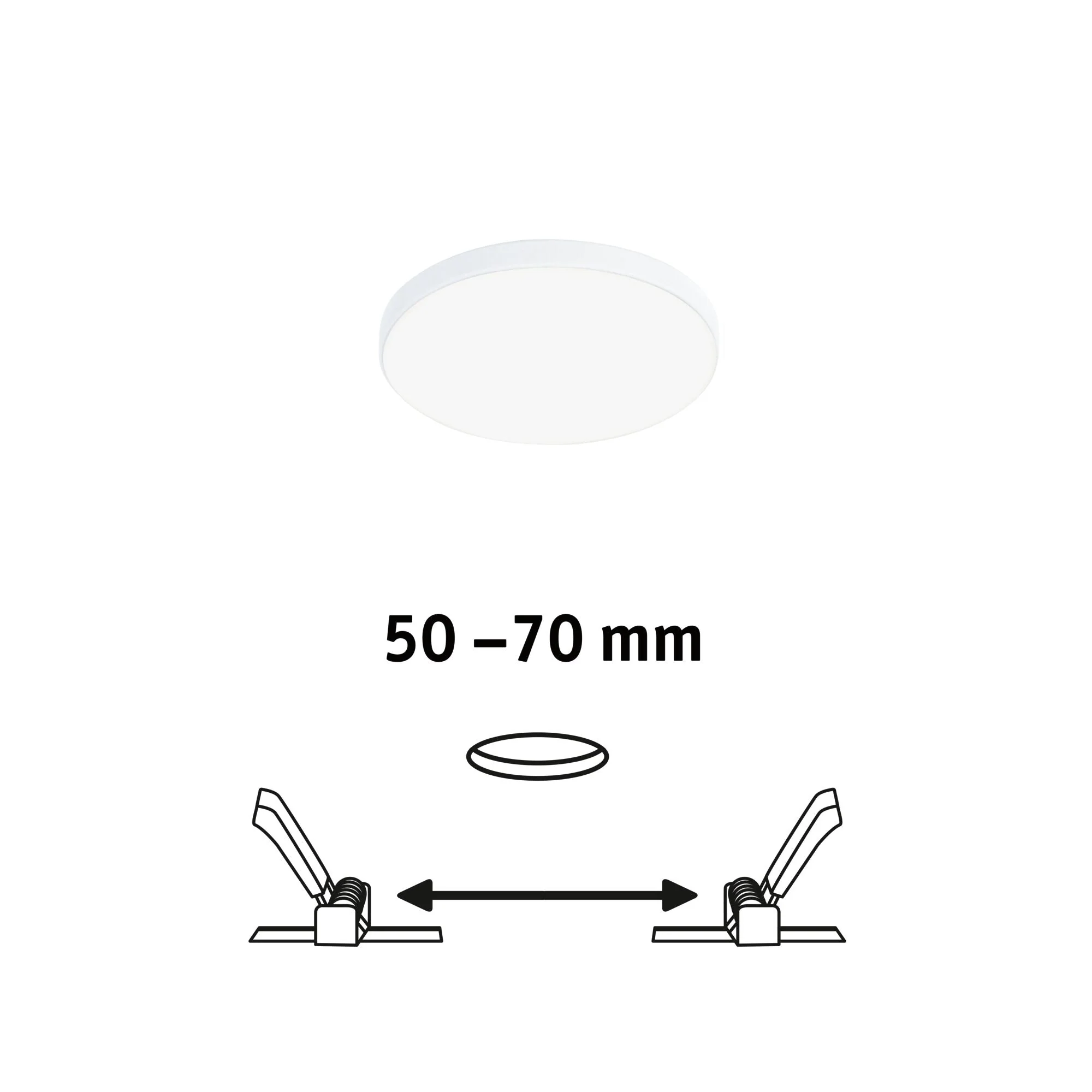 VariFit Veluna Edge IP44 rund 90mm 6W 500lm 4000K Weiß - Image 2