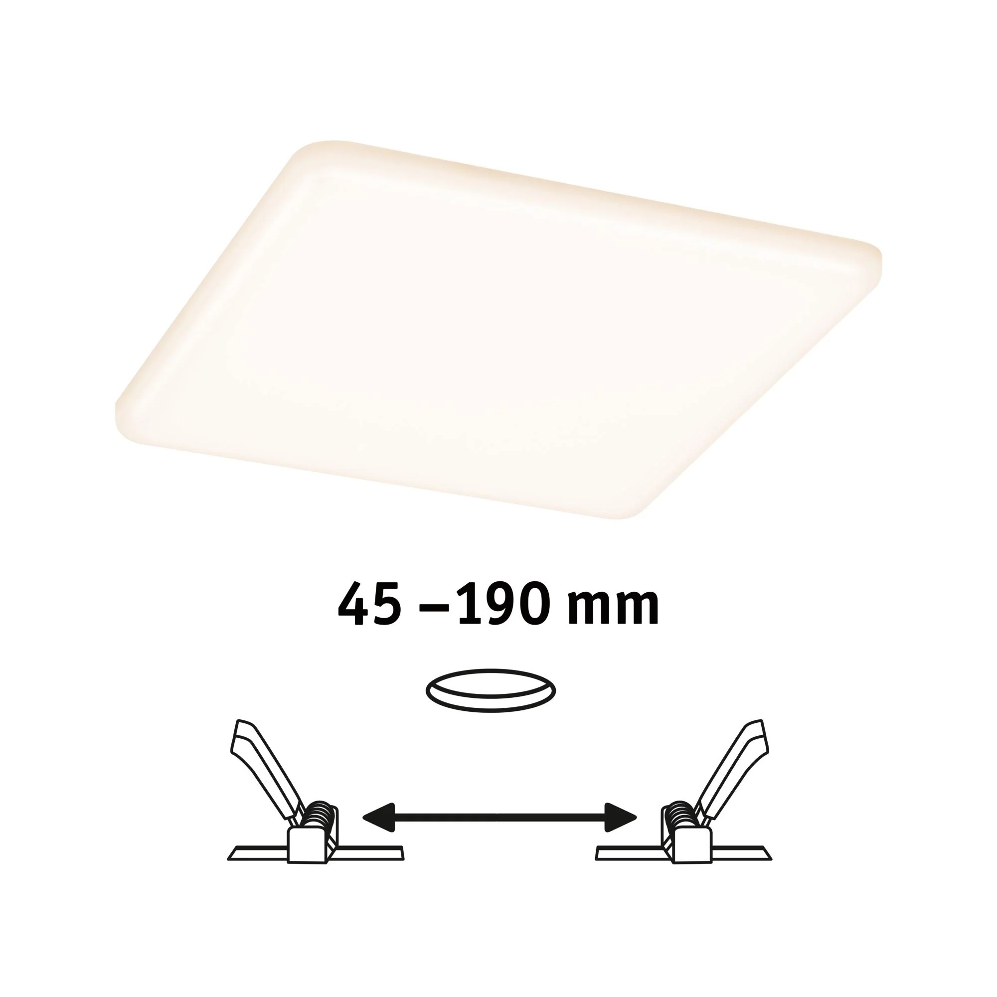 VariFit Veluna IP44 eckig 185x185mm 17W 1400lm 3000K Satin - Image 2
