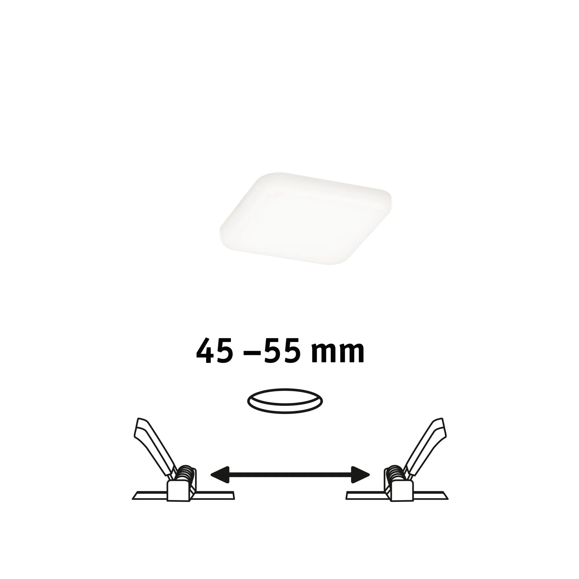 VariFit Veluna IP44 eckig 75x75mm 4,5W 400lm 4000K Satin - Image 2