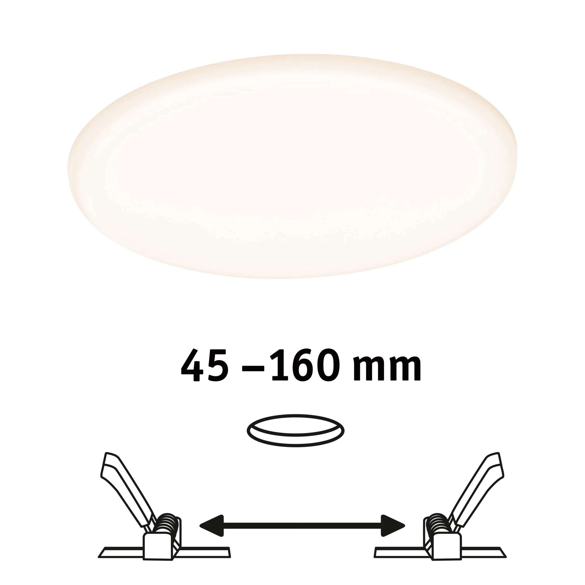 VariFit Veluna IP44 rund 185mm 17W 1400lm 3000K Satin - Image 2