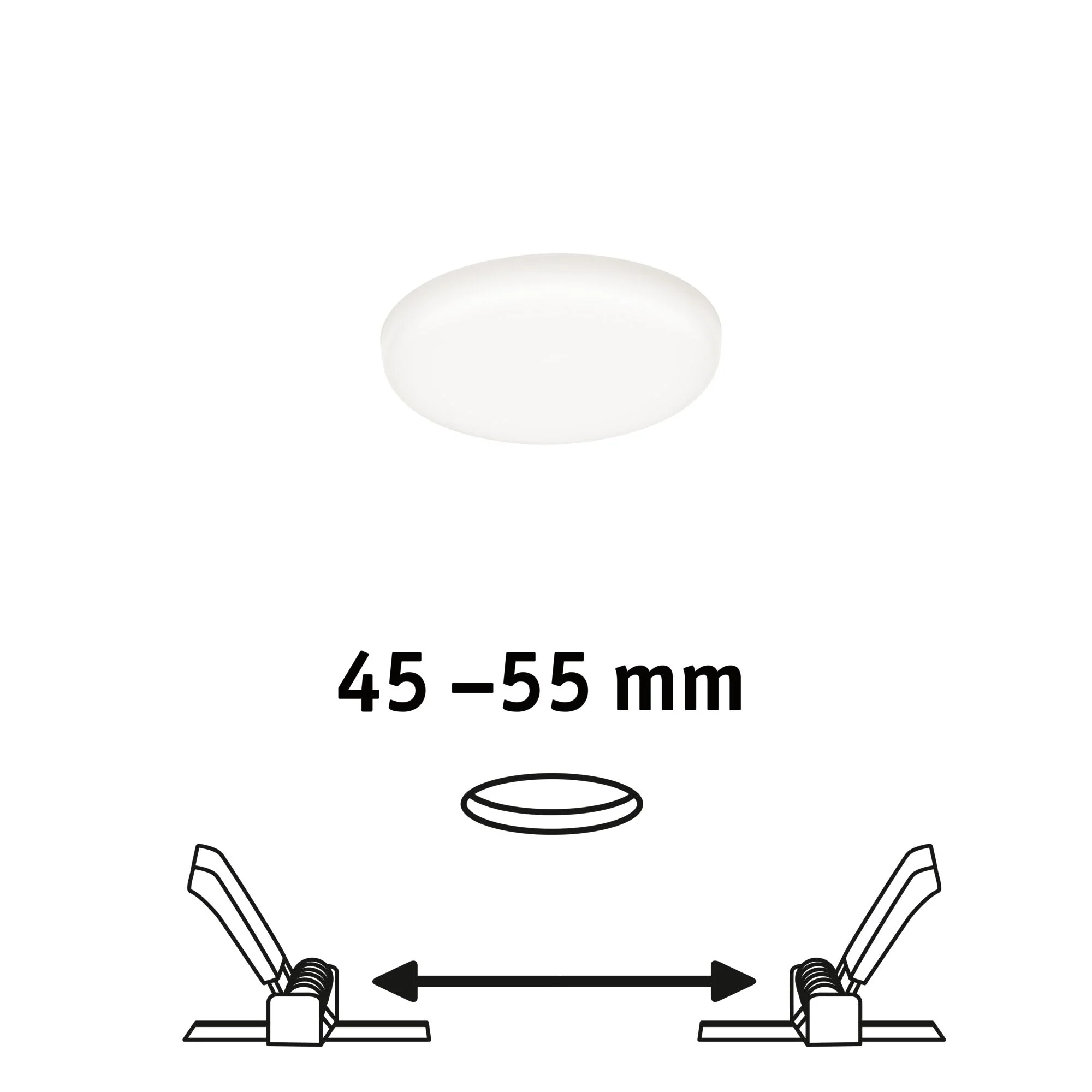 VariFit Veluna IP44 rund 75mm 4,5W 400lm 4000K Satin - Image 2