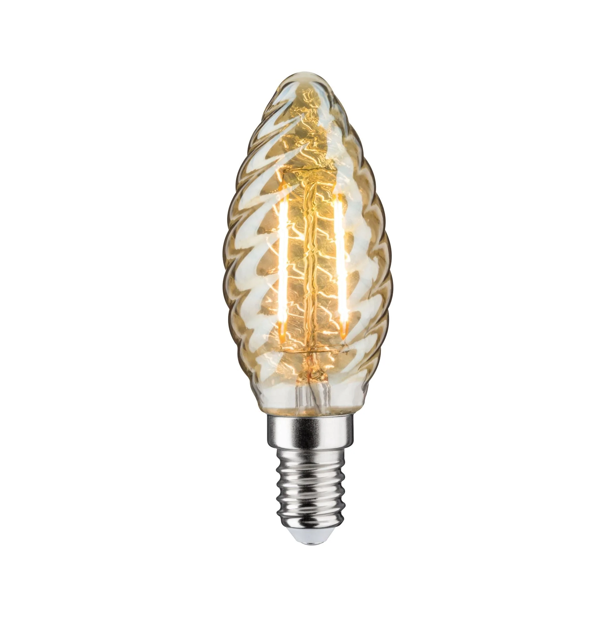 Vintage Edition LED Kerze gedrehtes Glas 260lm 2,6W 2500K Gold