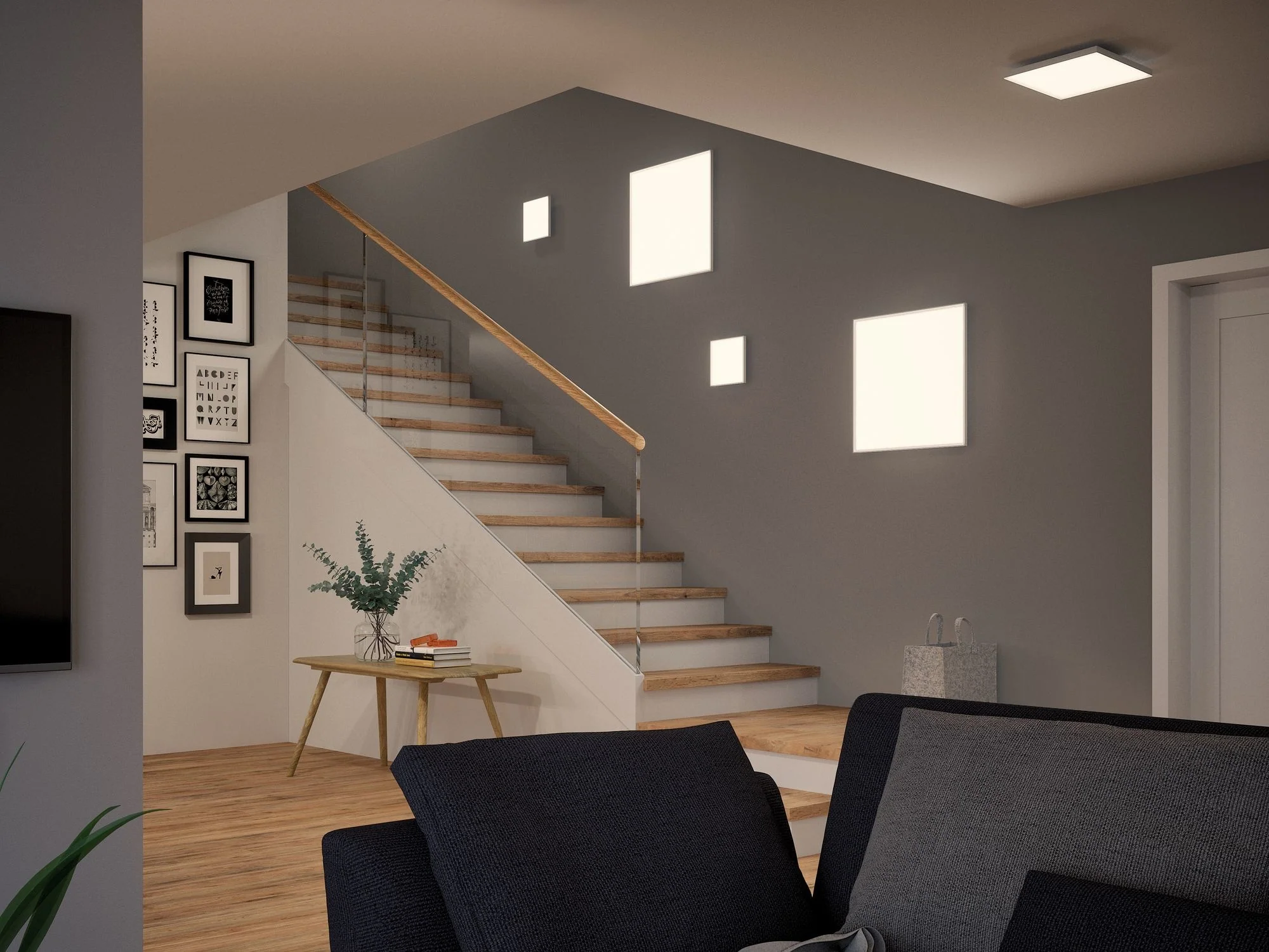 WallCeiling Velora LED Panel 225x225mm 13W Weiß matt 230V Metall Deckenlampe - Image 3