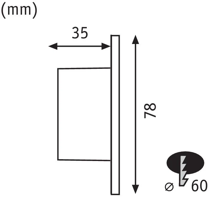 Wand EBL Set rund 1x1,7W 2700K 230VWeiß/Kunststoff Wandeinbauleuchte - Image 3