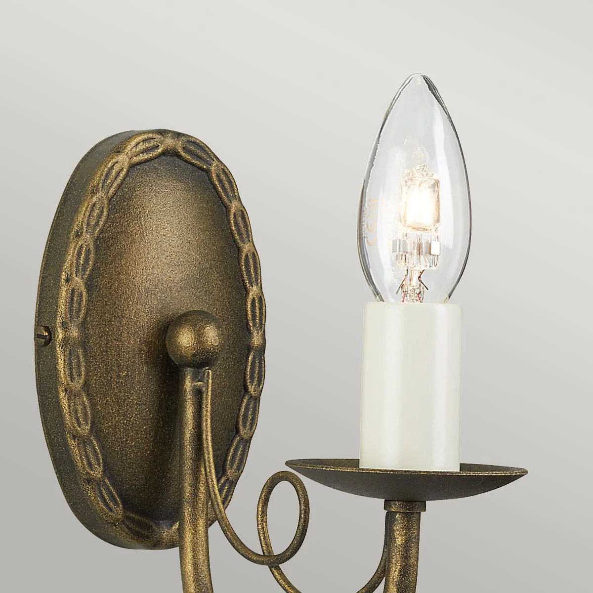 Wandleuchte Minster 1-flammig - Schwarz/Gold Patina - Image 3