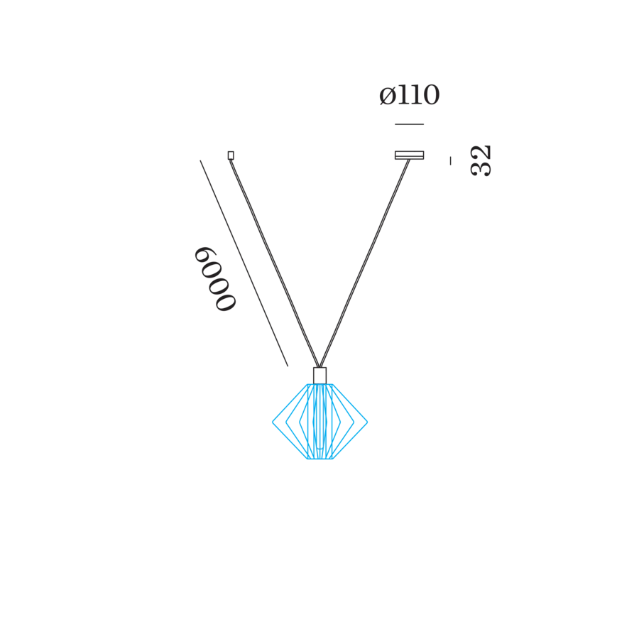 Wiro Ceiling Susp Set Decenter 1.0 E27 - Image 3