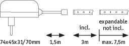 YourLED Tageslichtweiß 3m beschichtet 7,5W 270lm/m 6000K 18VA - Image 3